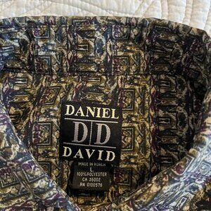 DANIEL DAVID SZ LARGE LONG SLEEVE NO-IRON CASUAL SHIRT - MINT